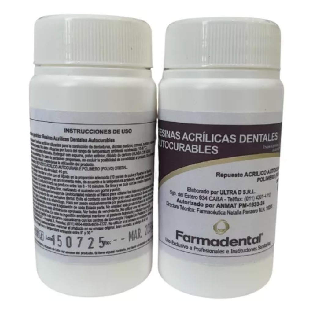 Acrílico Autocurable  Transparente Farmadental