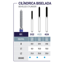 Piedra Diamante Cilíndrica Biselada Microdont