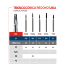 Fresa De Carburo Troncocónica Redonda Jet
