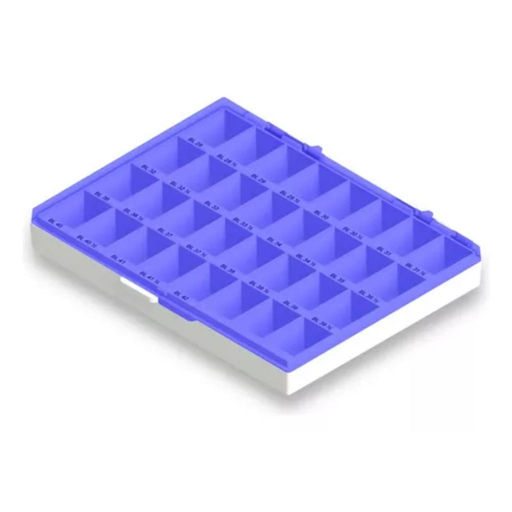 Caja Para Bandas Ortodoncia Universais - Inferior - D/E  - Azul 80.02.022
