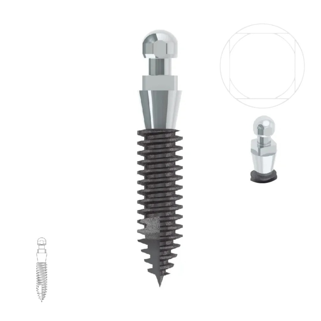 Mini implante Ball Odontit Evolution Ball + Cazoleta