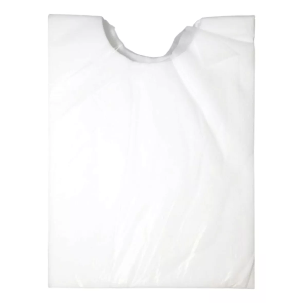 Babero Dental Blanco X50 Unidades Descartable