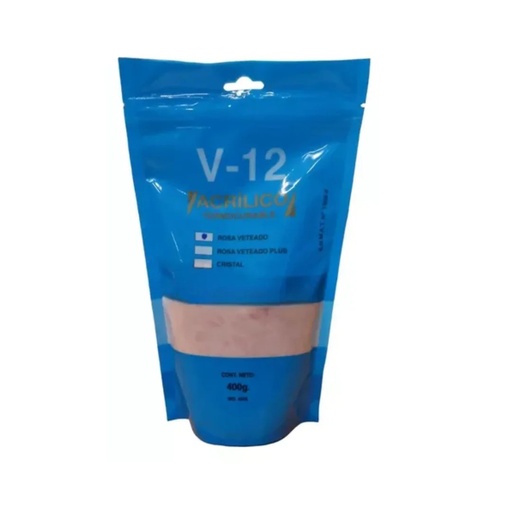 Acrílico Termocurable V-12 Rosa Veteado 400g