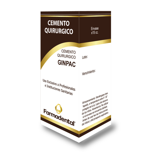 Cemento Quirurgica Ginpac liquido 15cc Farmadental