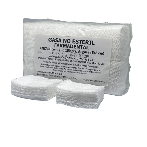 Gasa Trozadas 150gr 5x5 Farmadental