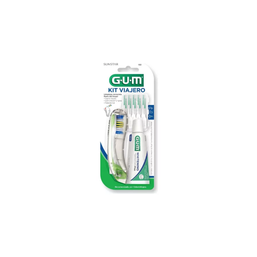 Gum Travel Kit 153 Cepillo Portable+ Cr Whitening 20g + Soft Pick - Kit Viaje