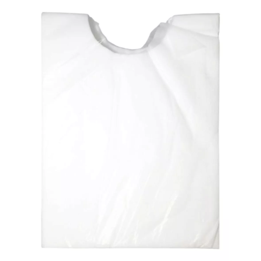 Babero Dental Blanco X 100 Unidades Descartable