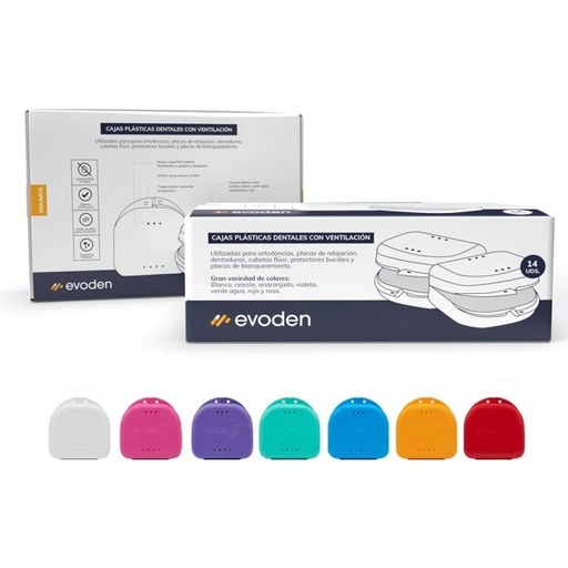 Cajas plásticas ventilación colores surtidos EVODEN