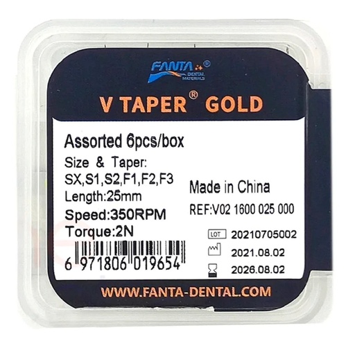 Limas rotatorias V-TAPER/GOLD FANTA