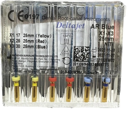 Limas Ar Blue mecanizada X1-X3Niti DELTAJET